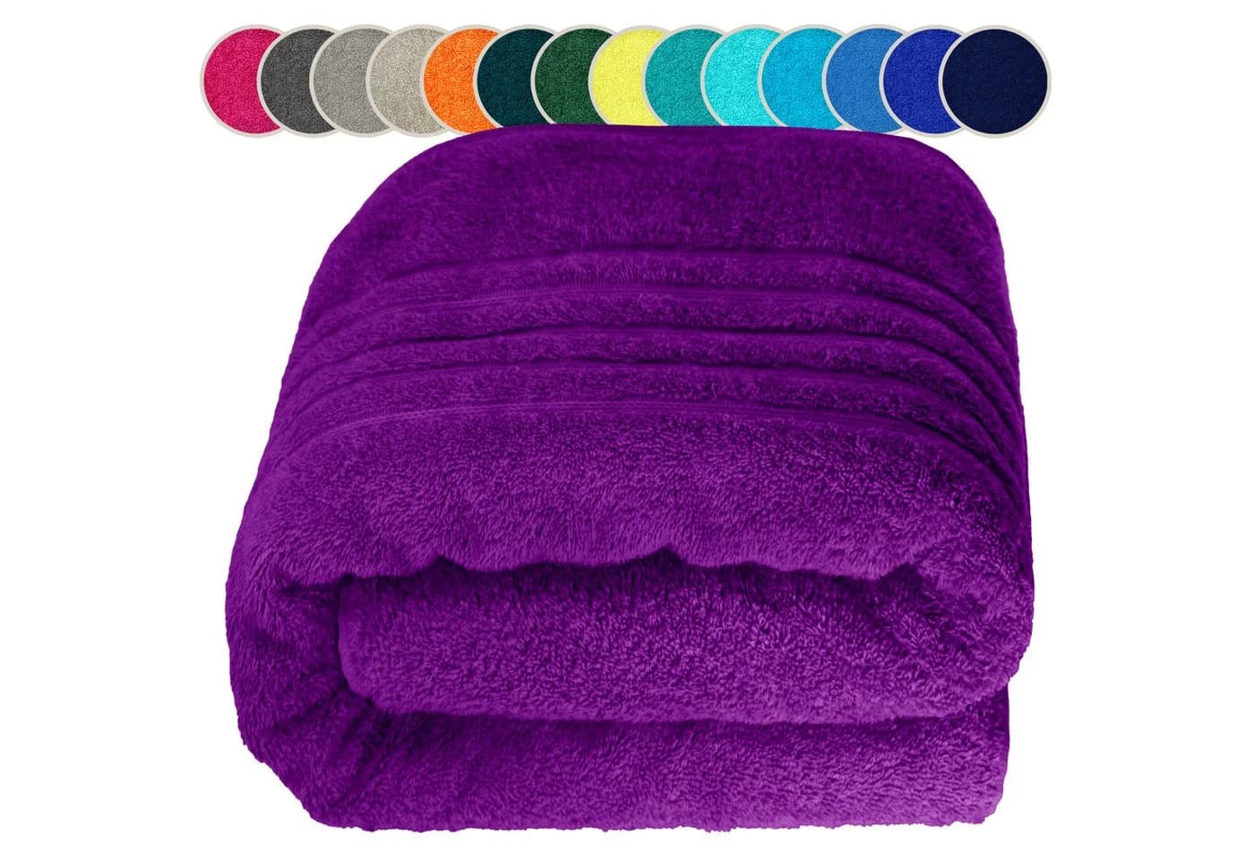 Lashuma Saunatuch XXL 100x200 cm Aubergine Lila Frottee - Bild 2