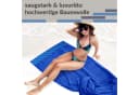 Lashuma Strandtuch 90x180 cm 100% Baumwolle Frottee Blau Bild 1