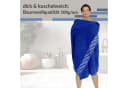 Lashuma Strandtuch 90x180 cm 100% Baumwolle Frottee Blau Bild 4