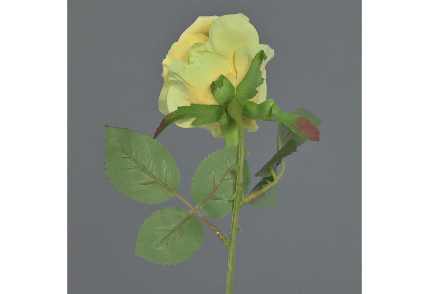 artplants Kunstblume Künstliche Rose Simony Gelb Textil - Bild 4