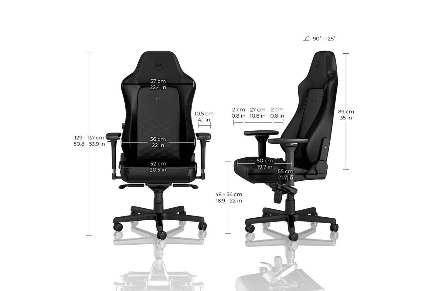 Noblechairs HERO Gaming-Stuhl Schwarz 4D-Armlehnen - Bild 3