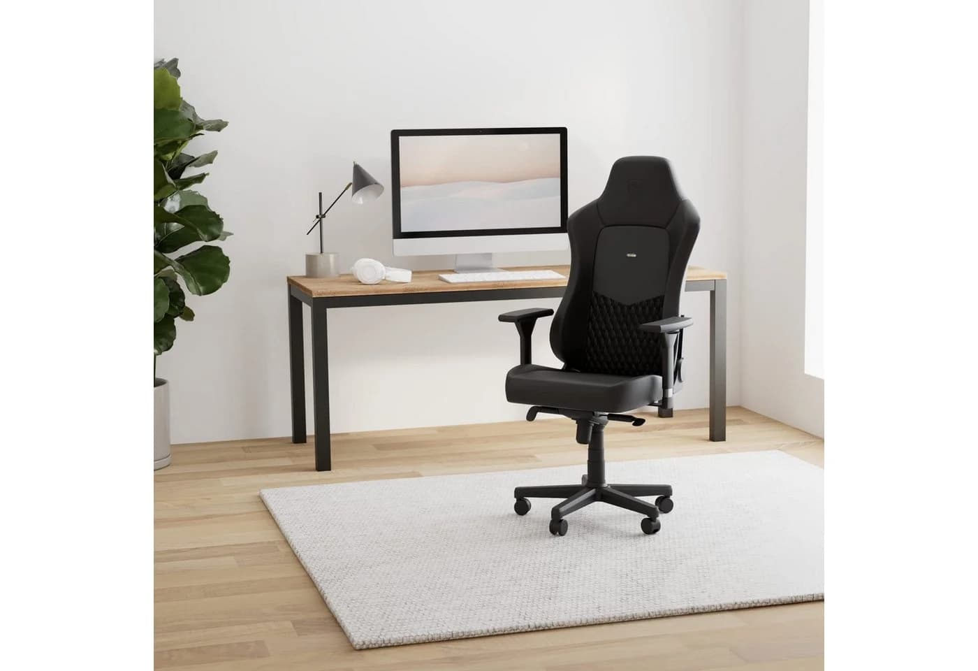 Noblechairs HERO Echtleder Gaming Stuhl Schwarz