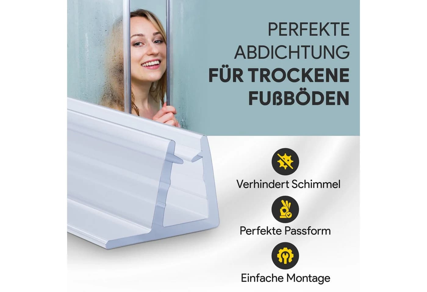 tktrading24 Duschdichtung PVC Ersatzdichtung Duschkabine TYP-4
