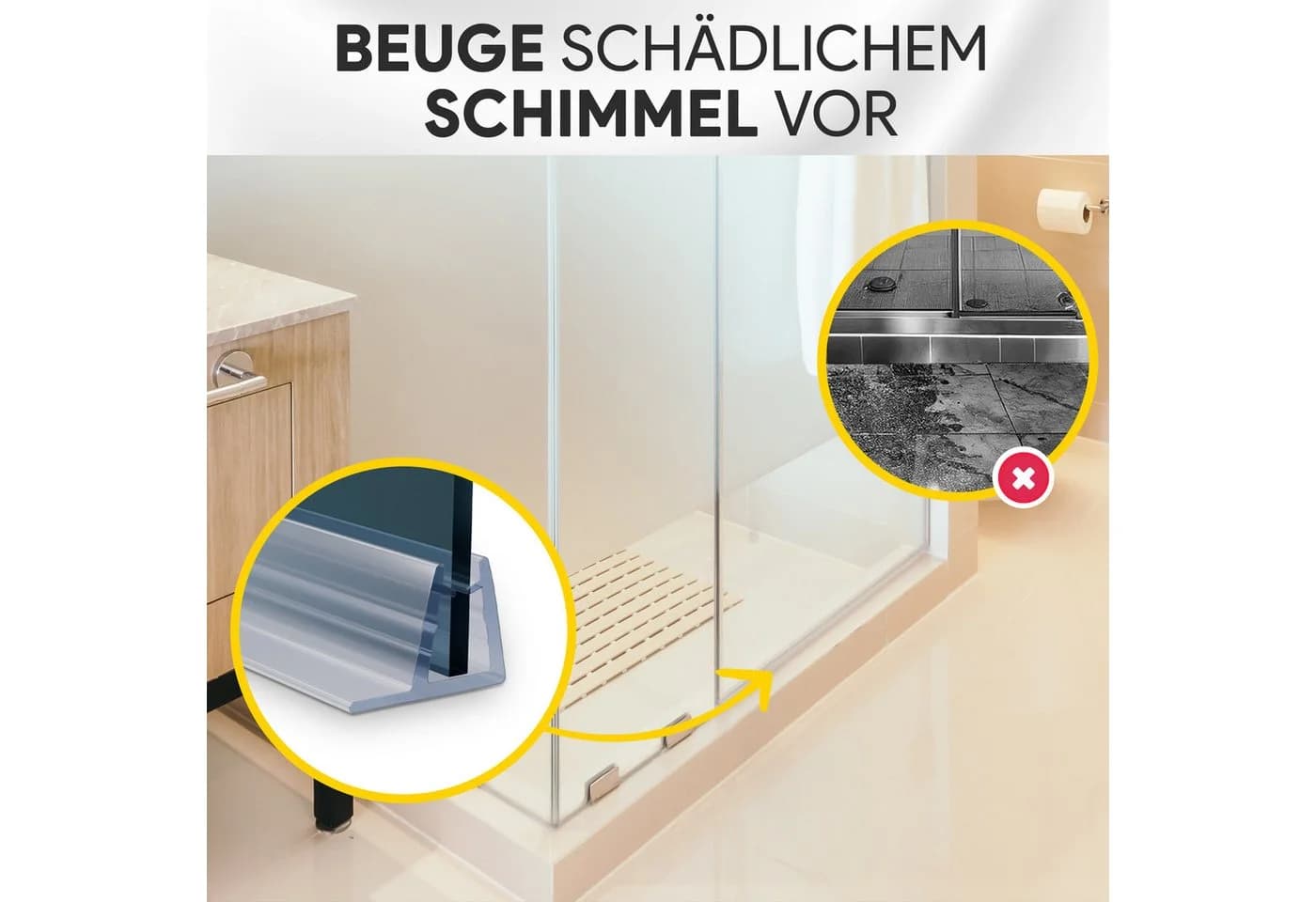 tktrading24 Duschdichtung PVC Ersatzdichtung Duschkabine TYP-4 - Bild 4