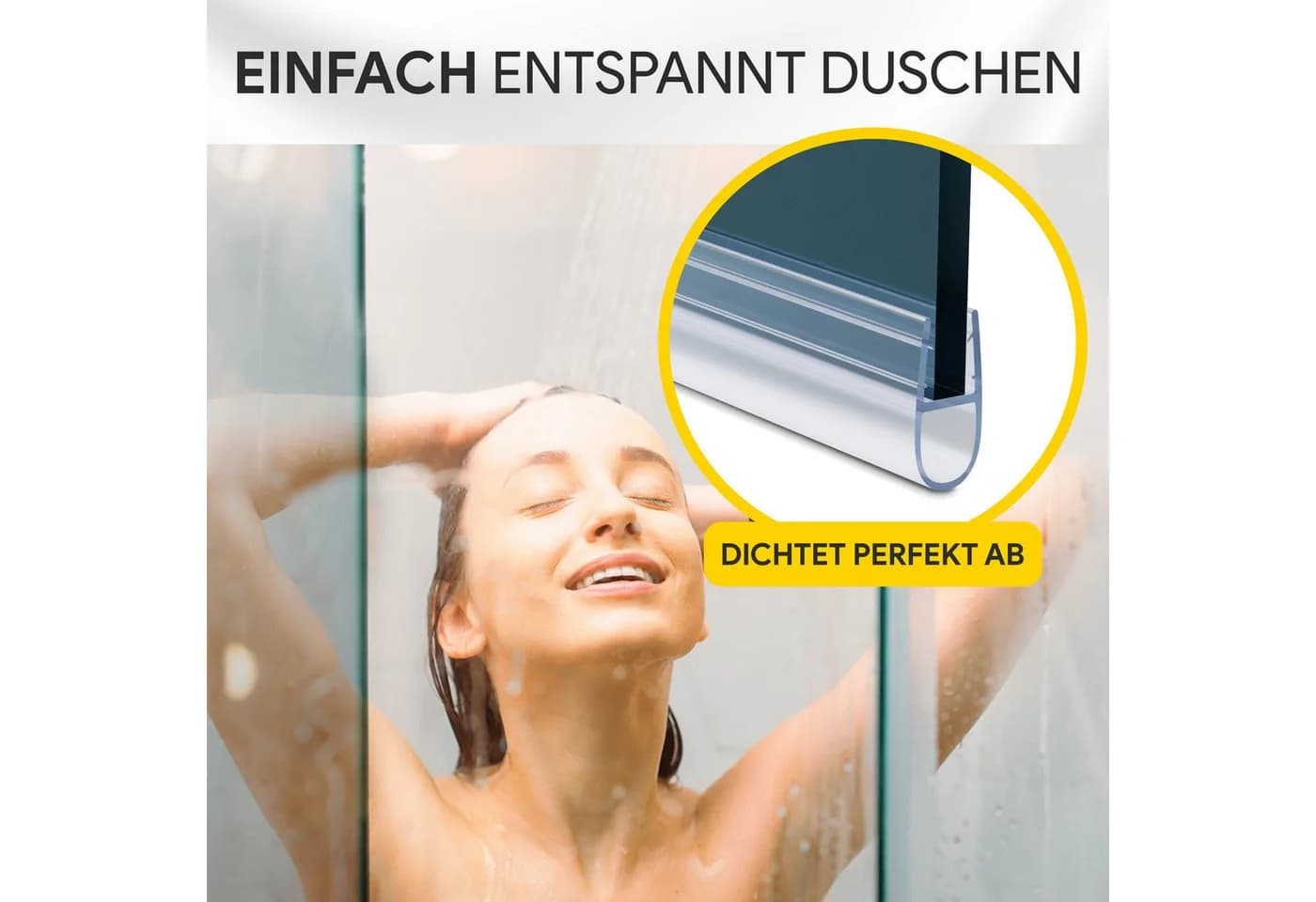 tktrading24 Duschdichtung PVC Ersatzdichtung Duschkabine Bad TYP-7 200cm - Bild 3