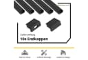 tktrading24 LED-Stripe-Profil A15 Schwarz 5x 2m inkl. Zubehör Bild 3