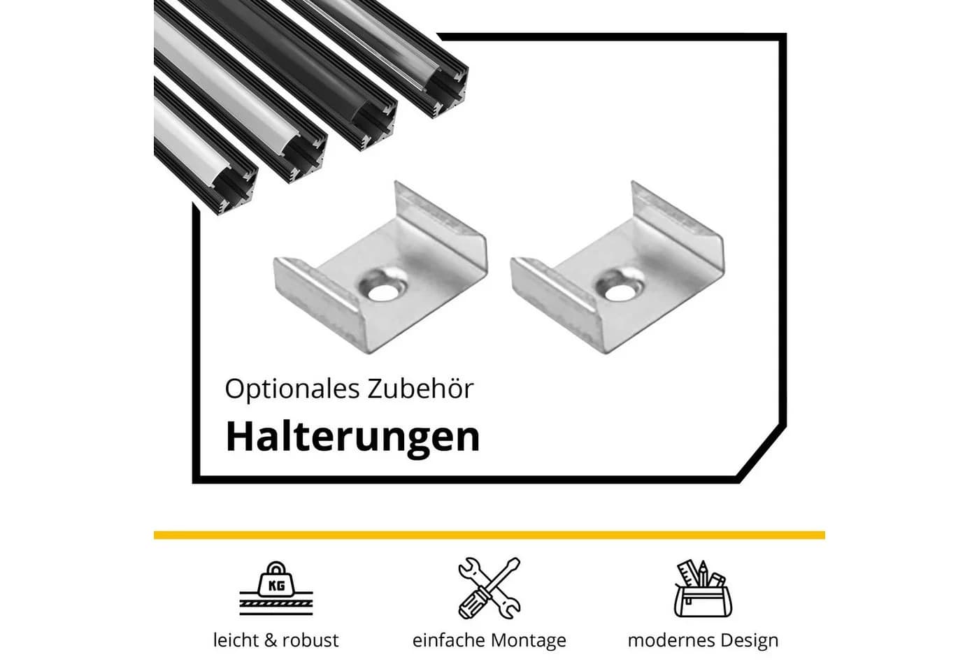 tktrading24 LED-Stripe-Profil A19 Schwarz 90° Eckprofil - Bild 4