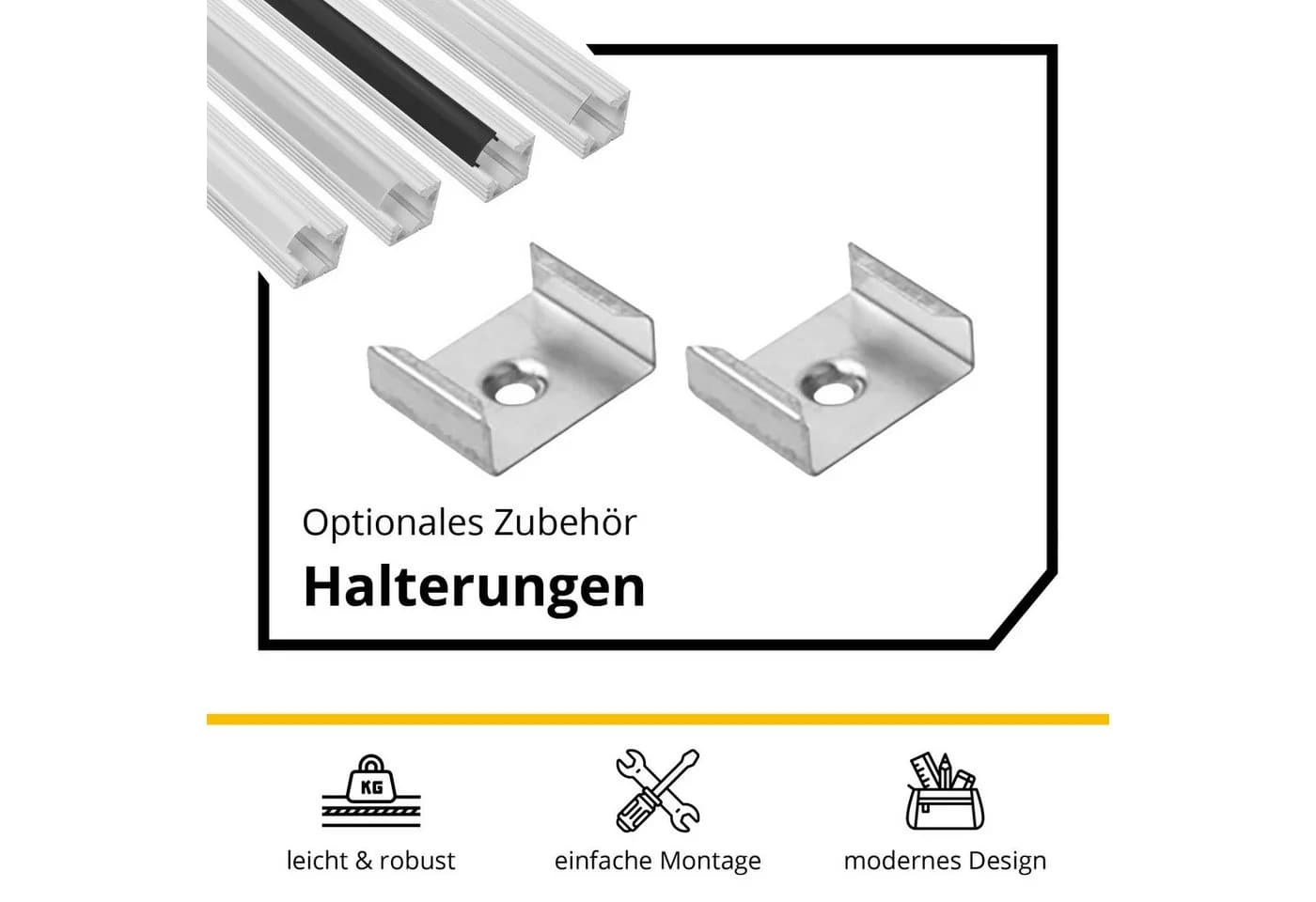 tktrading24 LED-Stripe-Profil A19 90° Eckprofil Weiss Aluminium - Bild 4