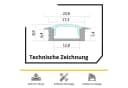 tktrading24 LED-Stripe-Profil A25 Schwarz mit Abdeckung - Premium Einbauprofil Bild 1