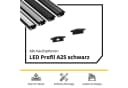 tktrading24 LED-Stripe-Profil A25 Schwarz mit Abdeckung - Premium Einbauprofil Bild 3