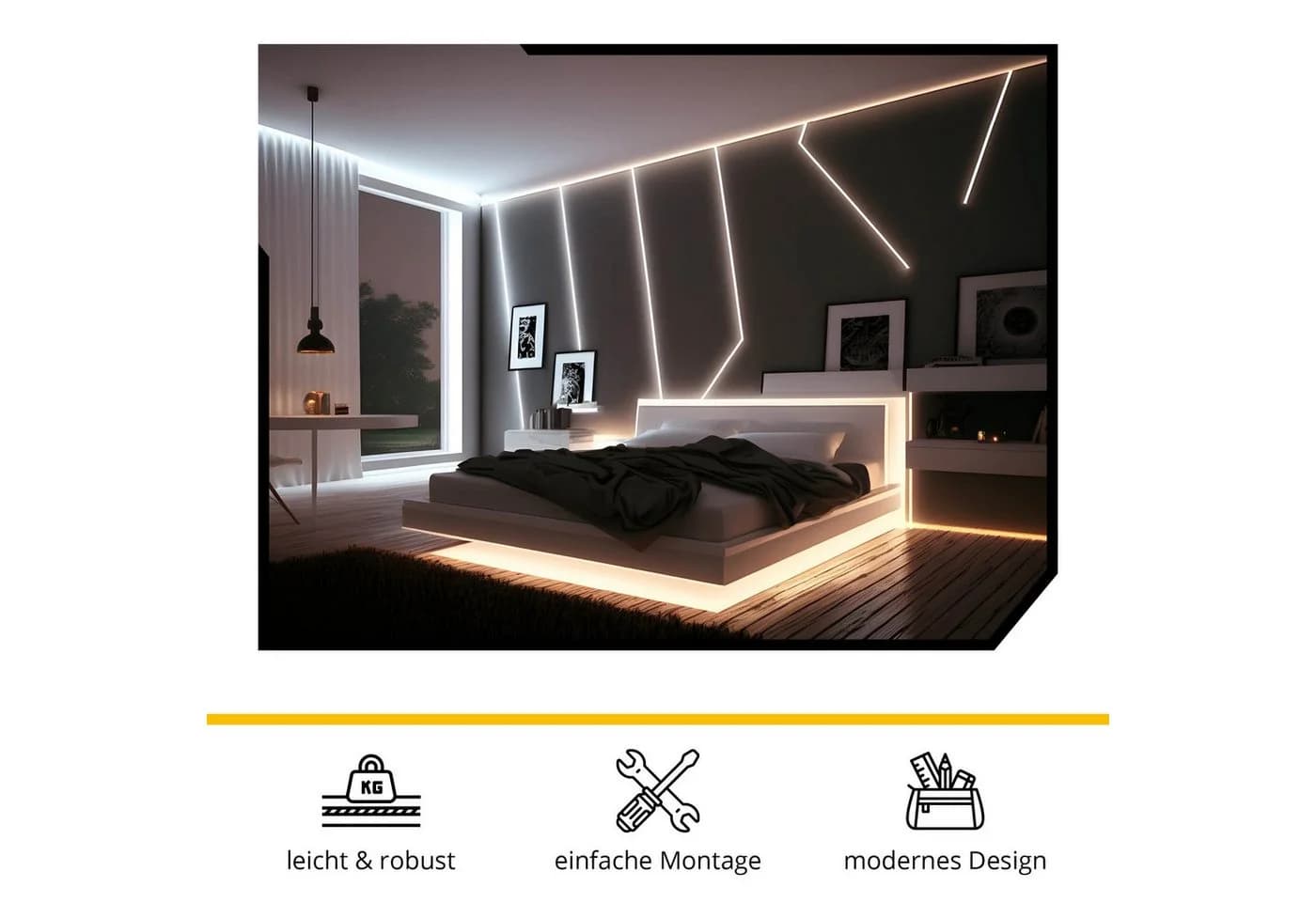 tktrading24 LED-Stripe-Profil Abdeckung No.9 Klar 2m - Bild 4