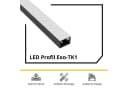 tktrading24 LED-Aluprofil für Akustikpaneele 2,7m mit Abdeckung Bild 1