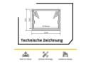 tktrading24 LED-Aluprofil für Akustikpaneele 2,7m mit Abdeckung Bild 3