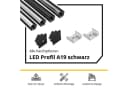 tktrading24 LED-Stripe-Profil A19 Schwarz mit Abdeckung - Premium Eckprofil 90° Bild 3
