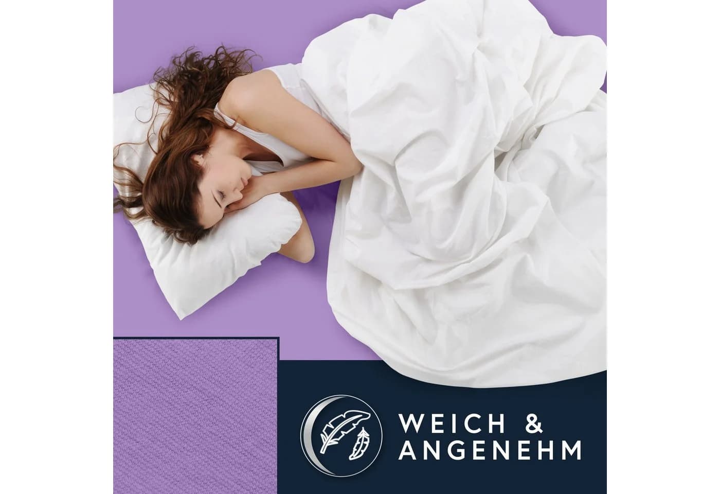 MOON Heimtextilien Spannbettlaken Jersey Stretch 230g/m² Mako-Baumwolle Violett - Bild 3