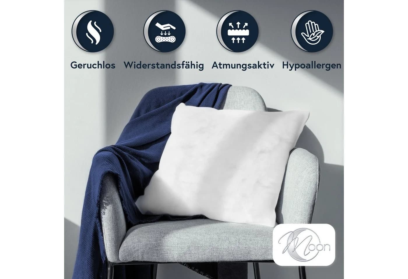 MOON Heimtextilien Sofakissen 4er Pack Füllkissen Innenkissen Polyester - Bild 3