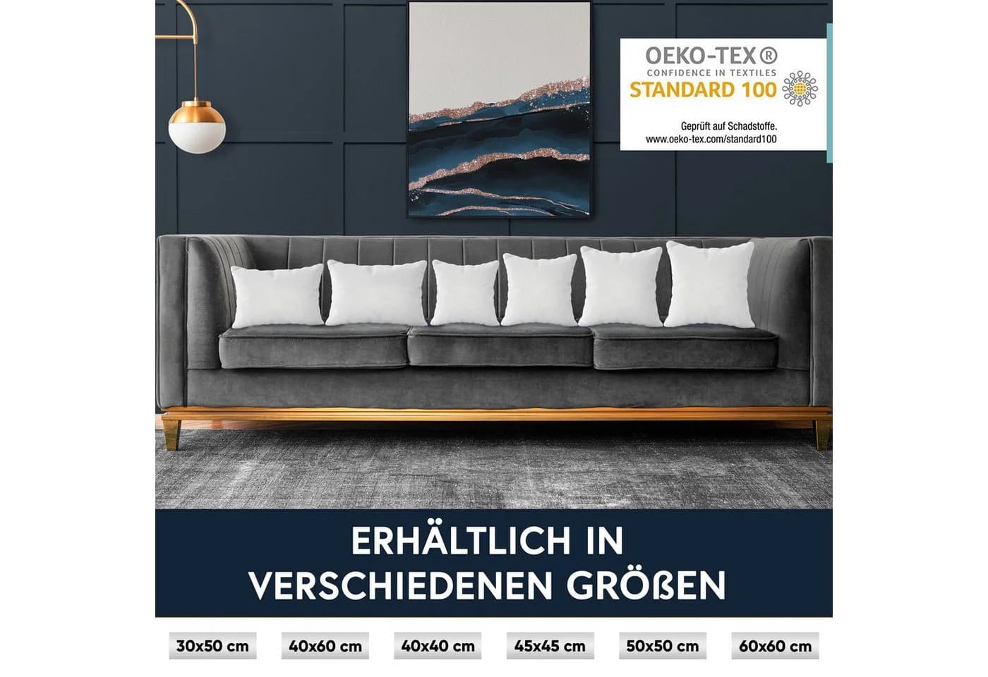 MOON Heimtextilien Sofakissen 4er Pack Füllkissen Innenkissen Polyester - Bild 5