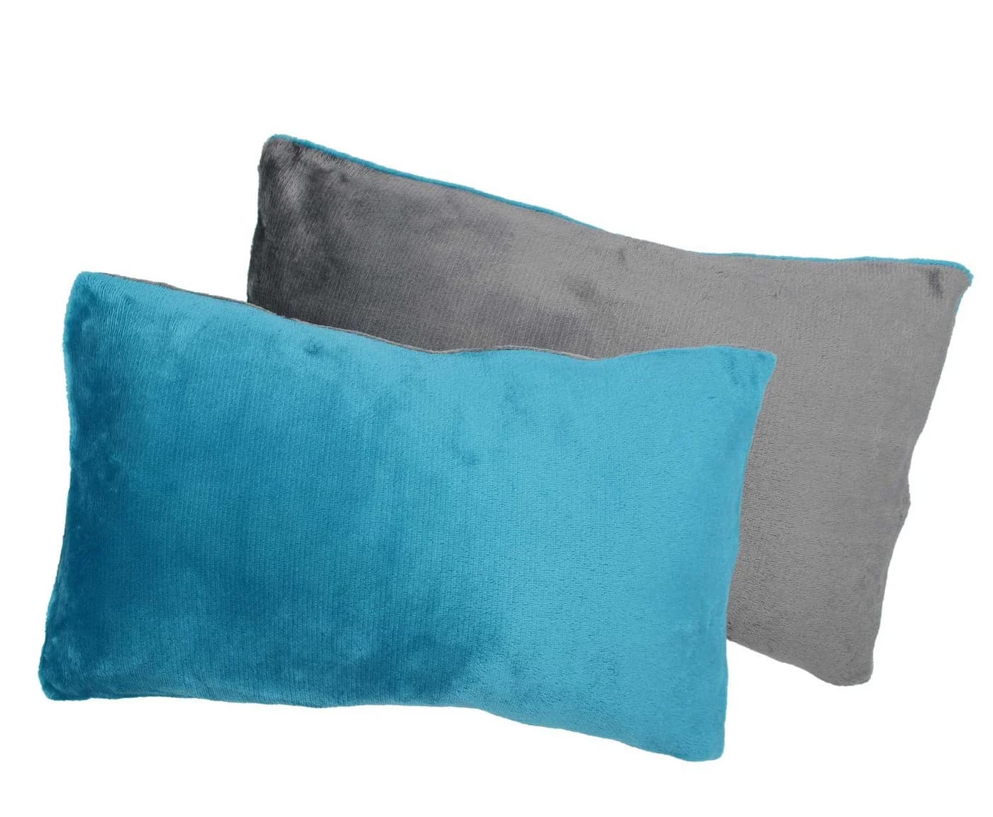 MOON Heimtextilien Kissenbezug Pack Cashmere Touch Winter Wendekissenhülle Plüsch Anthrazit/Petrol - Bild 2