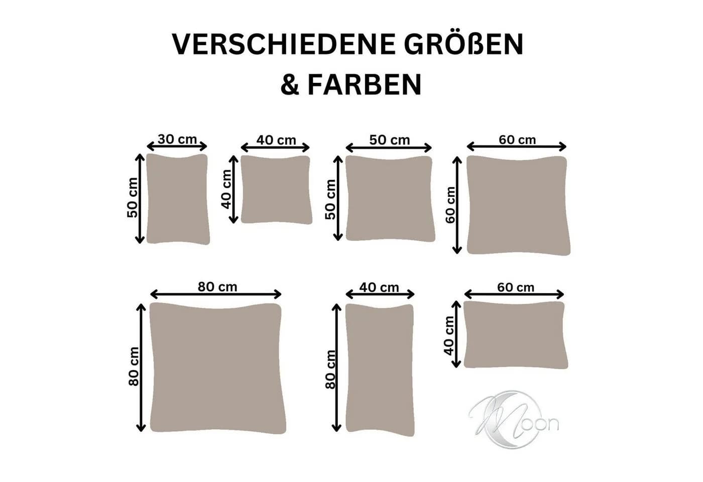 MOON Heimtextilien Kissenbezug 2er Pack MOON-Luxury Linon 100% Baumwolle, Linon - Bild 3