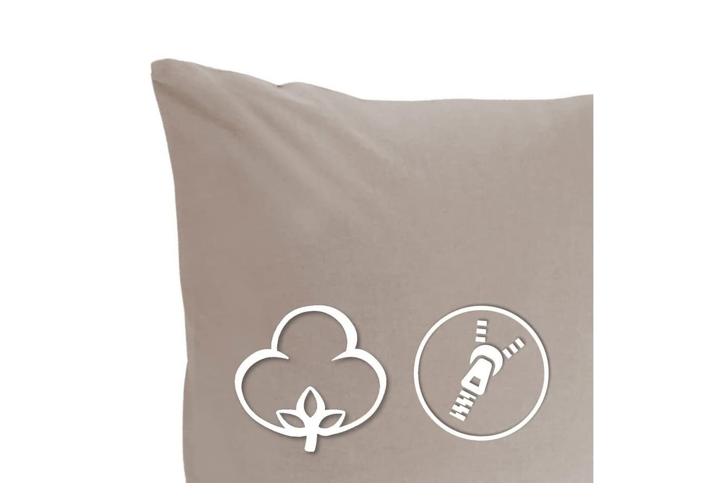 MOON Heimtextilien Kissenbezug 2er Pack MOON-Luxury Linon 100% Baumwolle, Linon - Bild 4