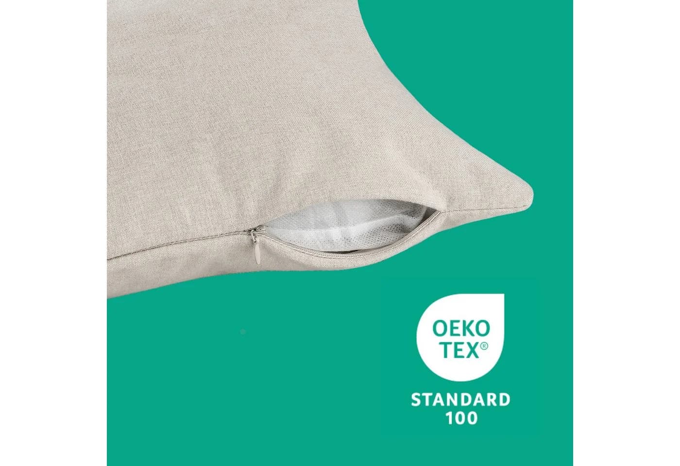 MOON Heimtextilien Kissenhülle 2er Pack Leinen-Optik Polyester - Bild 3