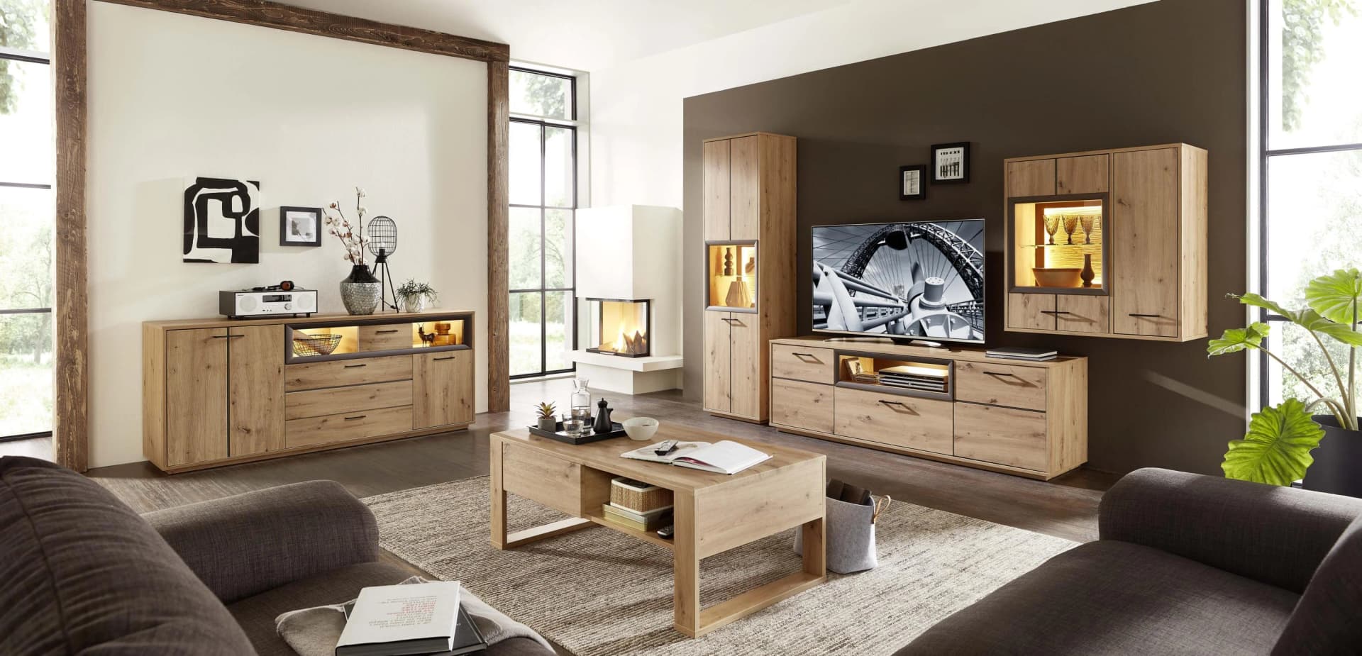Couchtisch Vito Lavado Braun Eichenholz Nachbildung