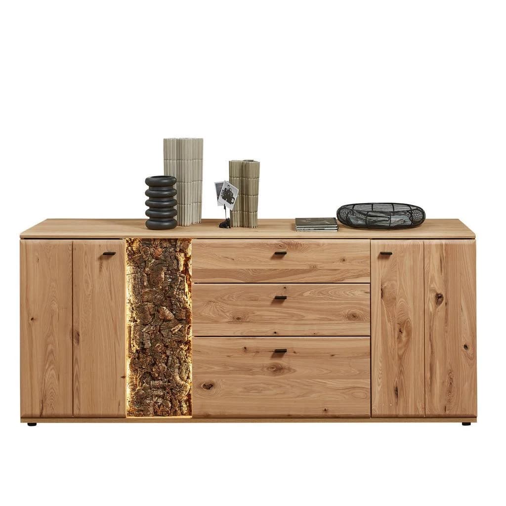 Cantus Sideboard Calmera Esche Eiche Artisan mit Beleuchtung