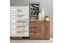 Innostyle Donna Sideboard Wildeiche Bianco Anthrazit 3-türig 3 Schubladen Bild 4