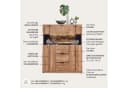Highboard INNOSTYLE Donna Highboard Wildeiche Bianco Anthrazit Bild 5