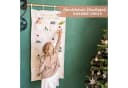 PAPIERDRACHEN befüllbarer Adventskalender Wandteppich aus Stoff beige/goldfarben Bild 1