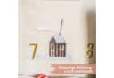 PAPIERDRACHEN befüllbarer Adventskalender Wandteppich aus Stoff beige/goldfarben Bild 4