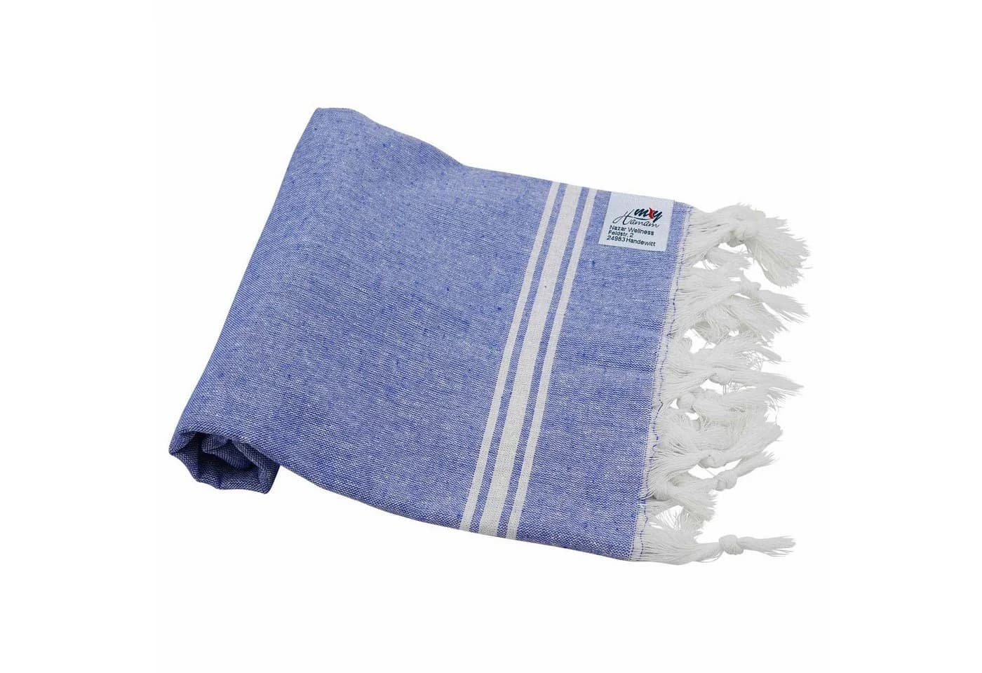 my Hamam Hamamtuch Pestemal Blau 80x175 cm Baumwolle Polyester
