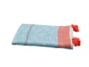 my Hamam Hamamtuch Strandtuch Blau/Rot Allover-Muster Quasten Bild 2