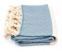 my Hamam Hamamtuch Diamant Style aquamarin naturbeige Bild 1