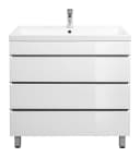 Magnolia Home Waschtisch Stand Badmöbel Via 80 SoftClose Weiss Hochglanz Bild 1
