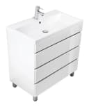 Magnolia Home Waschtisch Stand Badmöbel Via 80 SoftClose Weiss Hochglanz Bild 2