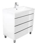 Magnolia Home Waschtisch Stand Badmöbel Via 80 SoftClose Weiss Hochglanz Bild 3