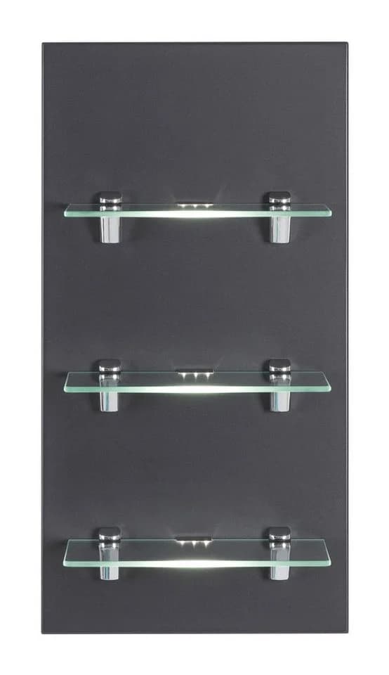 Magnolia Home Hängeschrank SANTINI LED-Panel Anthrazit mit Glasablagen