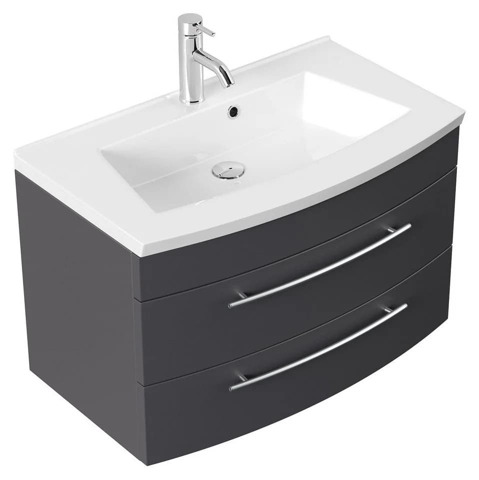 Magnolia Home Waschtisch Badmöbel Bella 80 Anthrazit SoftClose - Bild 2