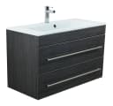 Magnolia Home Waschtisch Vitro 1000 mit Glaswaschbecken und Softclose-Schubladen Bild 1