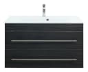 Magnolia Home Waschtisch Vitro 1000 mit Glaswaschbecken und Softclose-Schubladen Bild 3