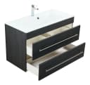 Magnolia Home Waschtisch Vitro 1000 mit Glaswaschbecken und Softclose-Schubladen Bild 4
