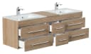Magnolia Home Waschtisch mit 6 Softclose-Schubladen und 2 Glas-Waschtische Bild 1
