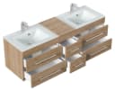 Magnolia Home Waschtisch mit 6 Softclose-Schubladen und 2 Glas-Waschtische Bild 4
