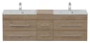 Magnolia Home Waschtisch mit 6 Softclose-Schubladen und 2 Glas-Waschtische Bild 5