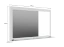 Magnolia Home Garderobenspiegel mit Glasablage Weiss Bild 3