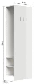 Magnolia Home Garderobenpaneel Urban Grau 3 Haken Stange Bild 1