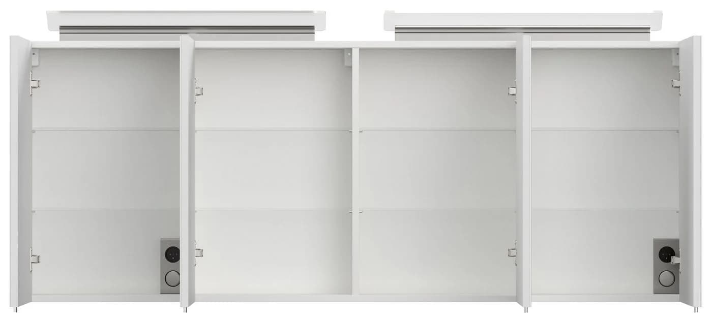 Magnolia Home Badezimmerspiegelschrank 160cm Weiß Hochglanz - Bild 3