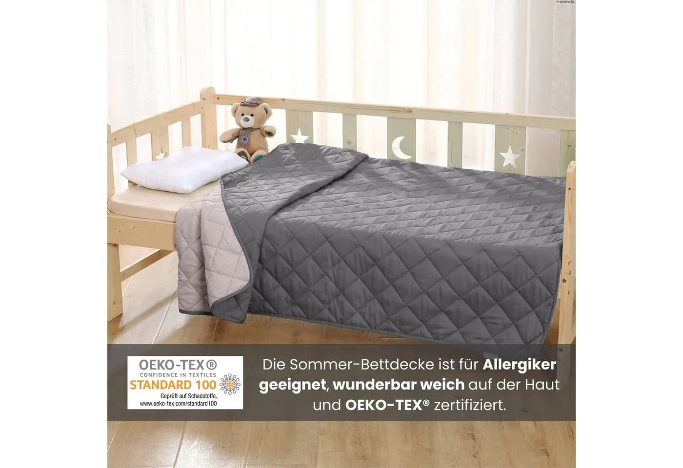 wometo Microfaserbettdecke Camping, 3 Deckengrößen, Kunstfaser, OEKO-TEX®, leichte Zudecke - Bild 3