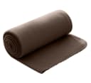 wometo Wohndecke Polar-Fleece Braun Kettel-Einfassung Bild 2